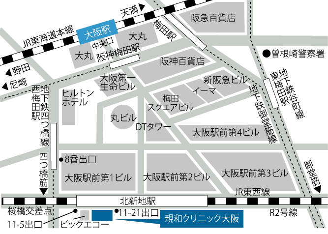 大阪院の地図