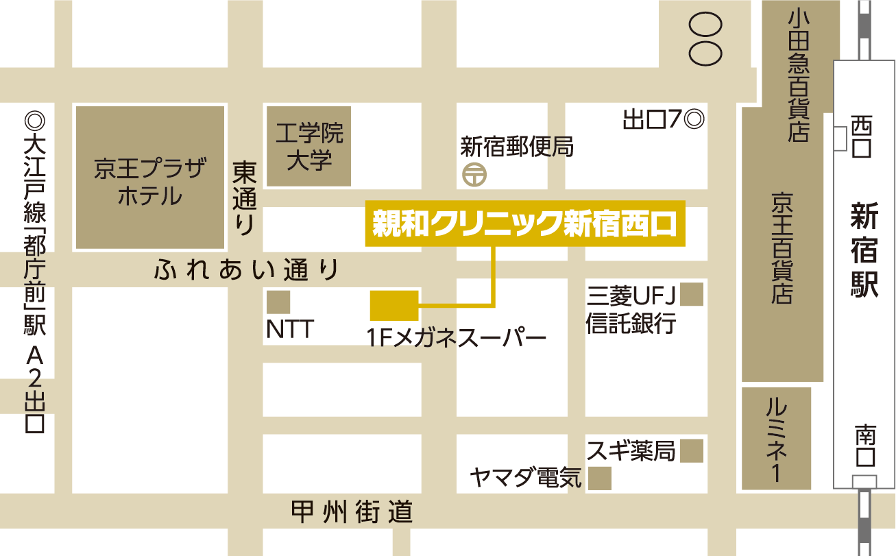 新宿西口院の地図