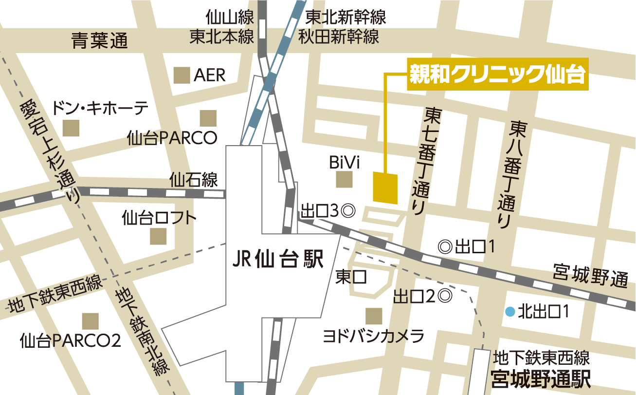 仙台院の地図