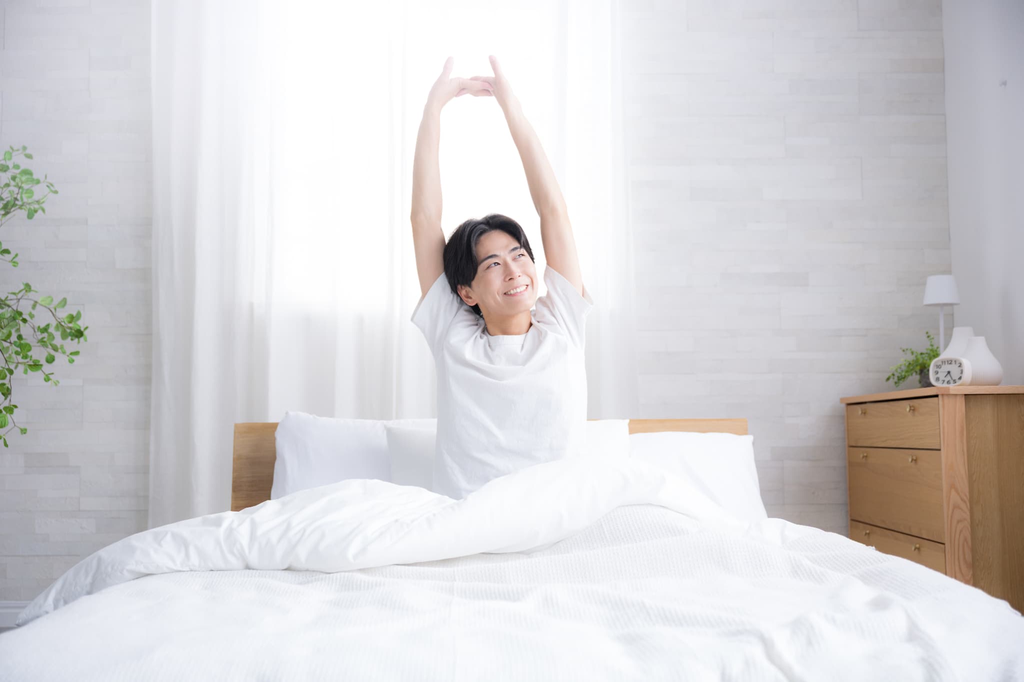 栄養バランスの良い食十分な睡眠時間を確保する事を摂る